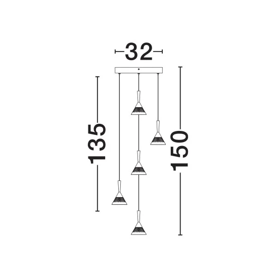 Rippvalgusti Paluz 9186965 - Valgustus Luminance'ilt