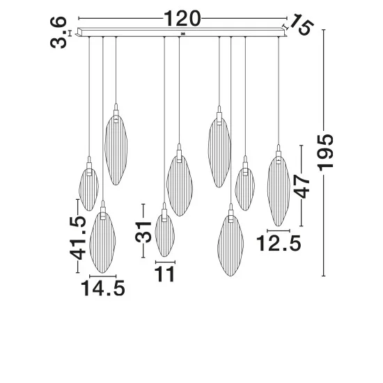 Rippvalgusti Seriq 9187008 - Valgustus Luminance'ilt