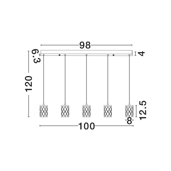Rippvalgusti Phos 9190202 - Valgustus Luminance'ilt