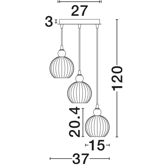 Rippvalgusti Odell 9190882 - Valgustus Luminance'ilt