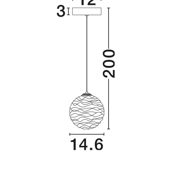 Rippvalgusti Blazik 9214160 - Valgustus Luminance'ilt