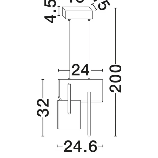 Rippvalgusti Totem 9214211 - Valgustus Luminance'ilt