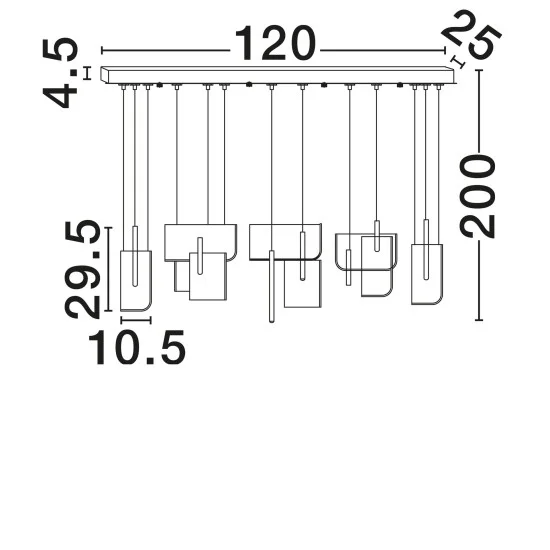 Rippvalgusti Totem 9214213 - Valgustus Luminance'ilt