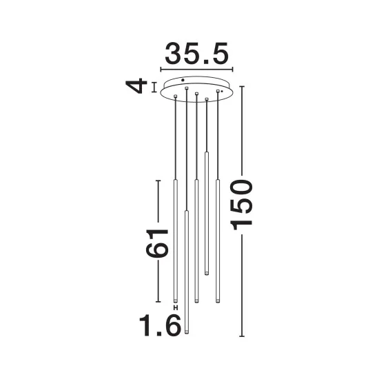 Rippvalgusti Stilvi 9232152 - Valgustus Luminance'ilt