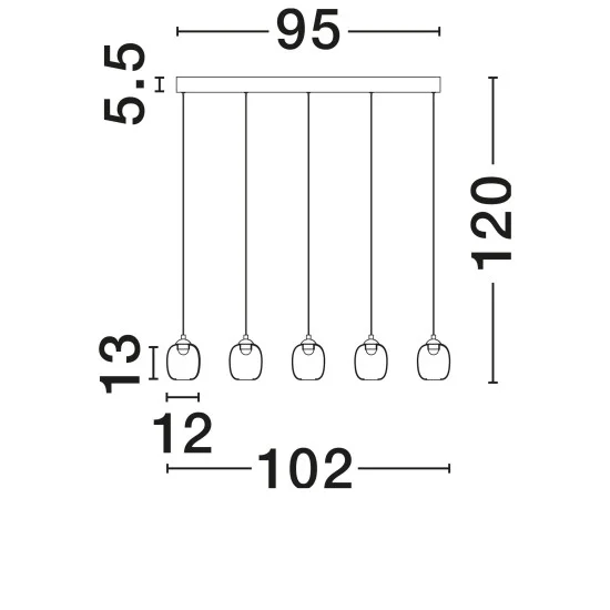 Rippvalgusti Kita 9236208 - Valgustus Luminance'ilt