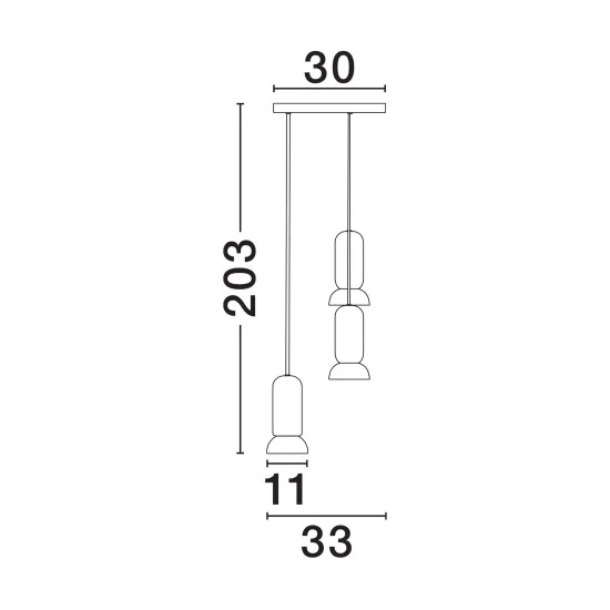 Rippvalgusti Parlo 9236217 - Valgustus Luminance'ilt