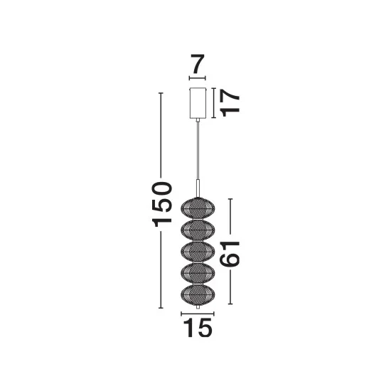 Rippvalgusti Klelia 9236393 - Valgustus Luminance'ilt