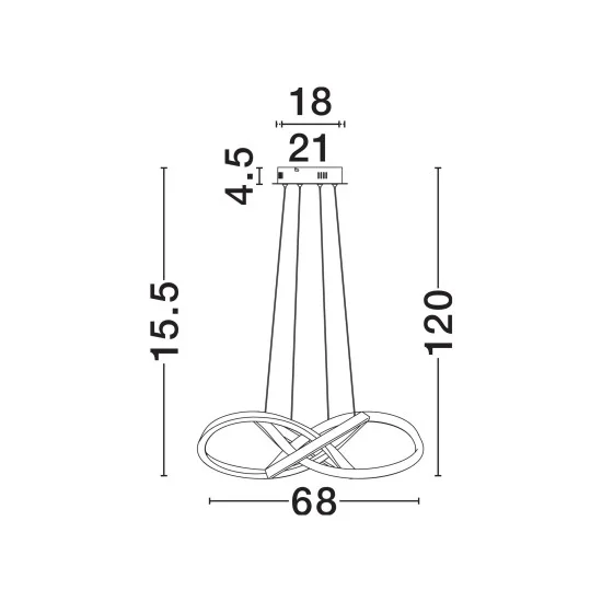 Rippvalgusti Amara 9248108 - Valgustus Luminance'ilt