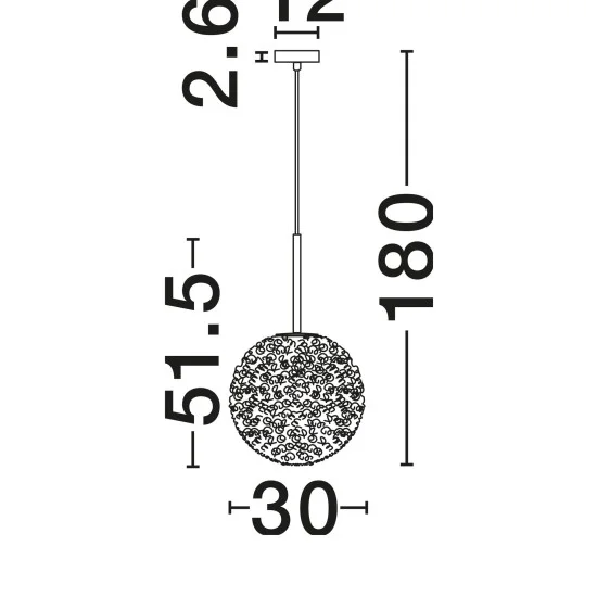 Rippvalgusti Mirano 9260211 - Valgustus Luminance'ilt