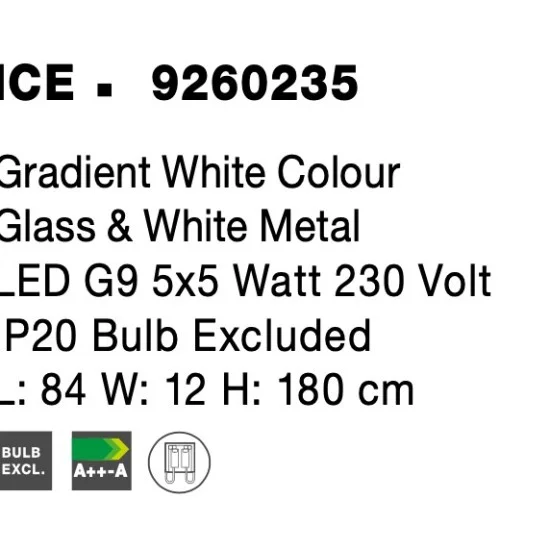Rippvalgusti Ice 9260235 - Valgustus Luminance'ilt
