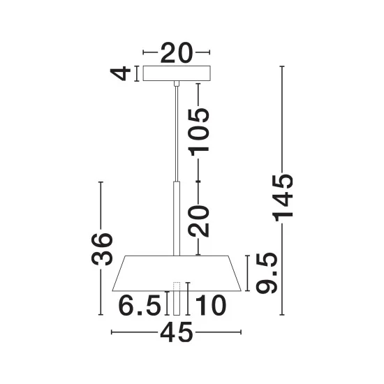 Rippvalgusti Velio 9268051 - Valgustus Luminance'ilt