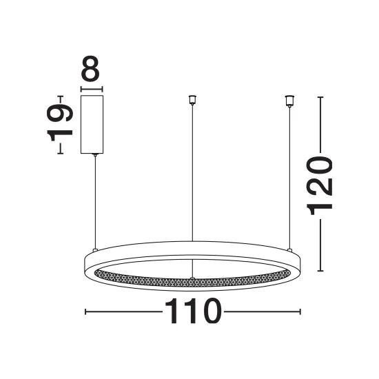 Rippvalgusti Preston 9285110 - Valgustus Luminance'ilt