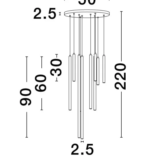Rippvalgusti Trimle 9287940 - Valgustus Luminance'ilt