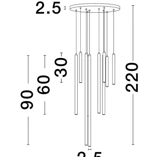 Rippvalgusti Trimle 9287945 - Valgustus Luminance'ilt