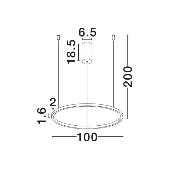 Rippvalgusti Tarquin 9345608 - Valgustus Luminance'ilt