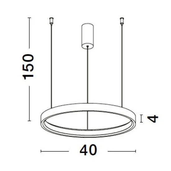 Rippvalgusti Perrine 9345613 - Valgustus Luminance'ilt