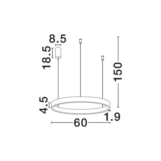 Rippvalgusti Elowen 9345649 - Valgustus Luminance'ilt