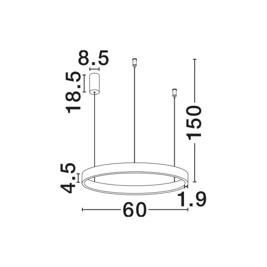 Rippvalgusti Elowen 9345660 - Valgustus Luminance'ilt