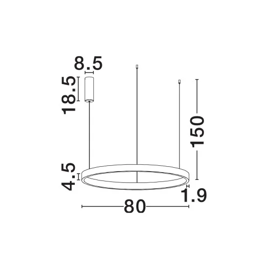 Rippvalgusti Elowen 9345663 - Valgustus Luminance'ilt