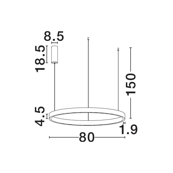 Rippvalgusti Elowen 9345664 - Valgustus Luminance'ilt