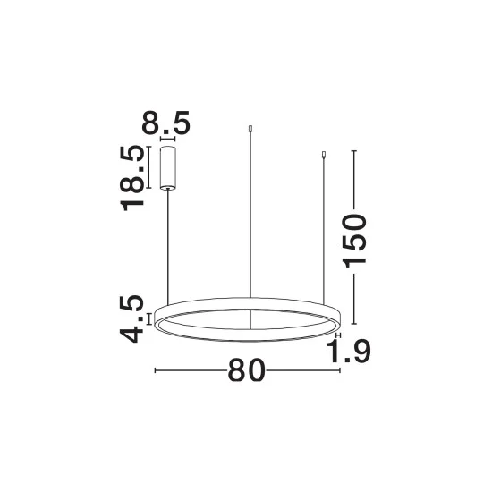 Rippvalgusti Elowen 9345665 - Valgustus Luminance'ilt