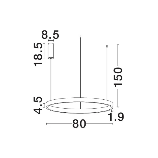 Rippvalgusti Elowen 9345666 - Valgustus Luminance'ilt