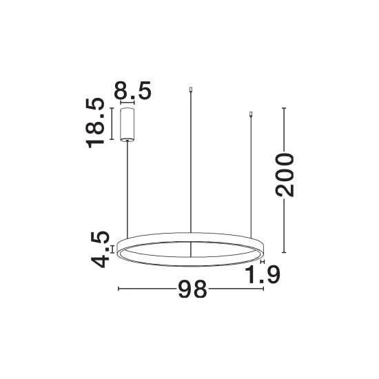 Rippvalgusti Elowen 9345668 - Valgustus Luminance'ilt