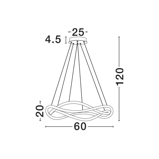 Rippvalgusti Jinal 9348102 - Valgustus Luminance'ilt