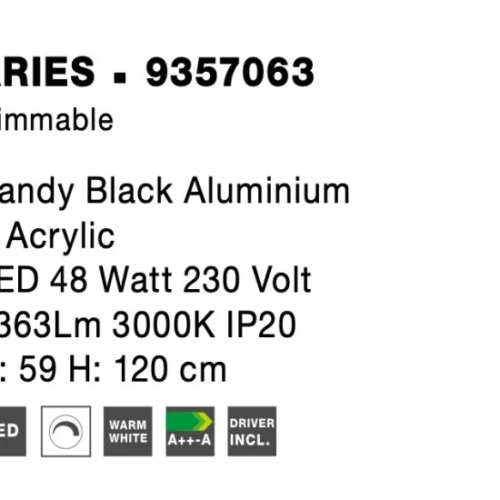 Rippvalgusti Aries 9357063 - Valgustus Luminance'ilt