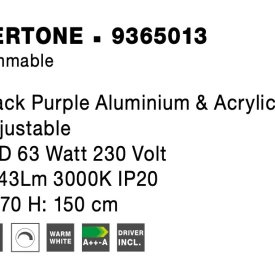 Rippvalgusti Pertone 9365013 - Valgustus Luminance'ilt