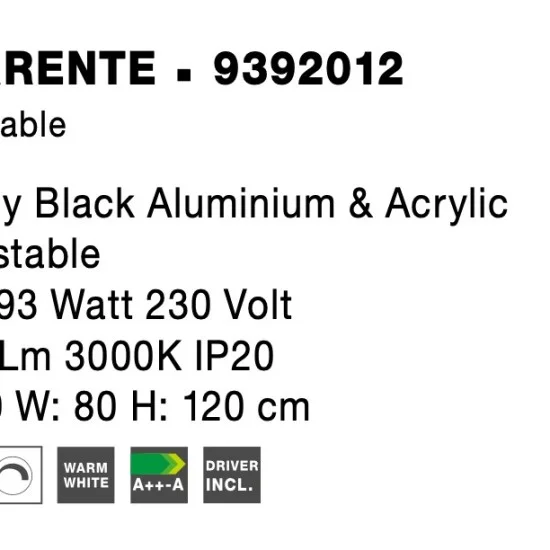Rippvalgusti Torrente 9392012 - Valgustus Luminance'ilt