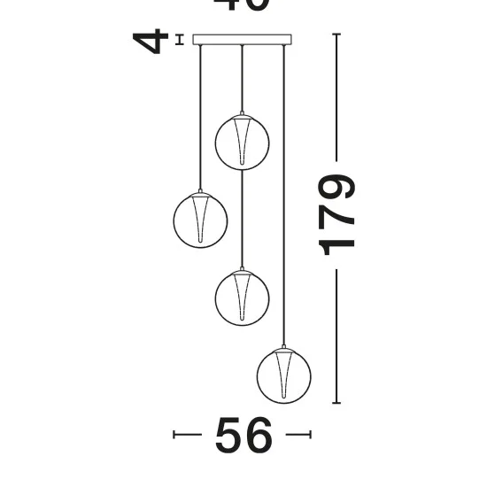 Rippvalgusti Galeo 9416942 - Valgustus Luminance'ilt