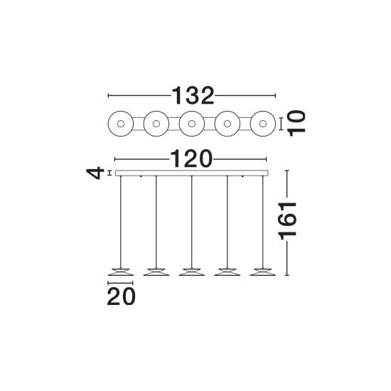 Rippvalgusti Morphi 9416952 - Valgustus Luminance'ilt