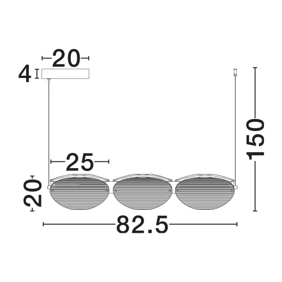Rippvalgusti Noir 9416982 - Valgustus Luminance'ilt