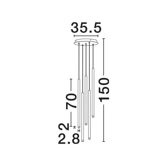 Rippvalgusti Dandia 9540203 - Valgustus Luminance'ilt