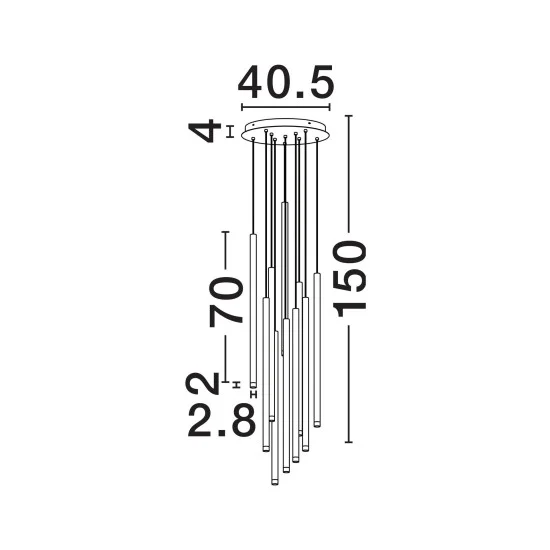 Rippvalgusti Dandia 9540204 - Valgustus Luminance'ilt
