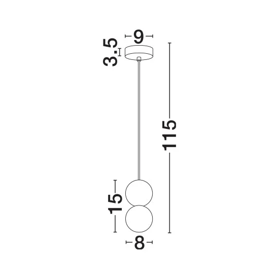 Rippvalgusti Zero 9577018 - Valgustus Luminance'ilt