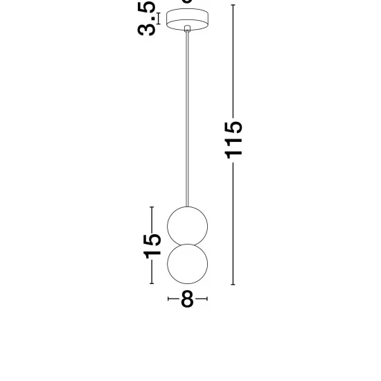 Rippvalgusti Zero 9577019 - Valgustus Luminance'ilt