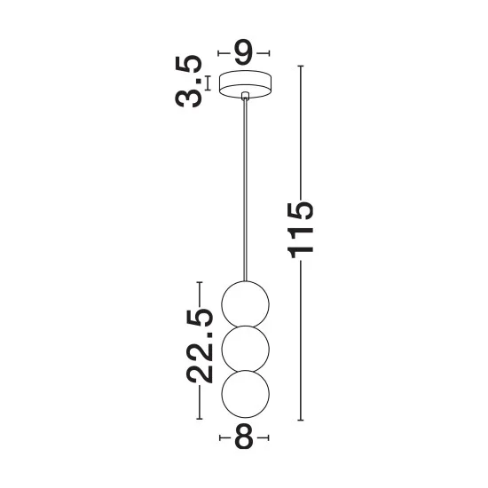 Rippvalgusti Zero 9577020 - Valgustus Luminance'ilt