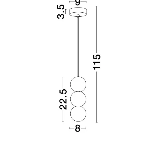 Rippvalgusti Zero 9577022 - Valgustus Luminance'ilt