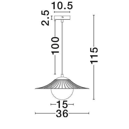 Rippvalgusti Fly 9620126 - Valgustus Luminance'ilt