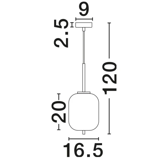 Rippvalgusti Lato 9624065 - Valgustus Luminance'ilt