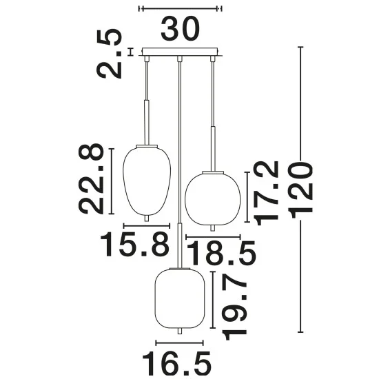 Rippvalgusti Lato 9624068 - Valgustus Luminance'ilt