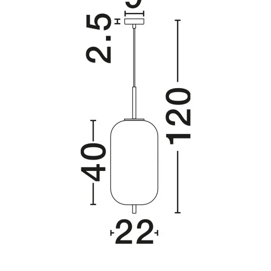 Rippvalgusti Lato 9624080 - Valgustus Luminance'ilt