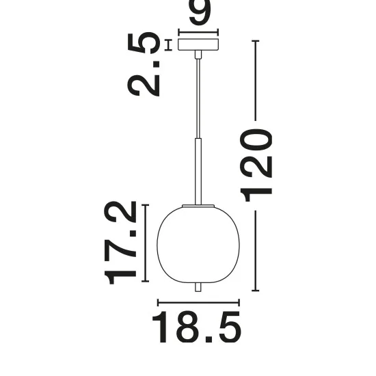 Rippvalgusti Lato 9624096 - Valgustus Luminance'ilt