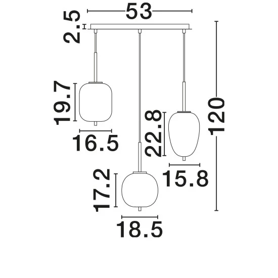 Rippvalgusti Lato 9624099 - Valgustus Luminance'ilt