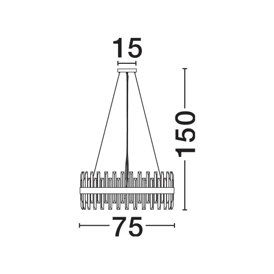 Rippvalgusti Crown 9695118 - Valgustus Luminance'ilt
