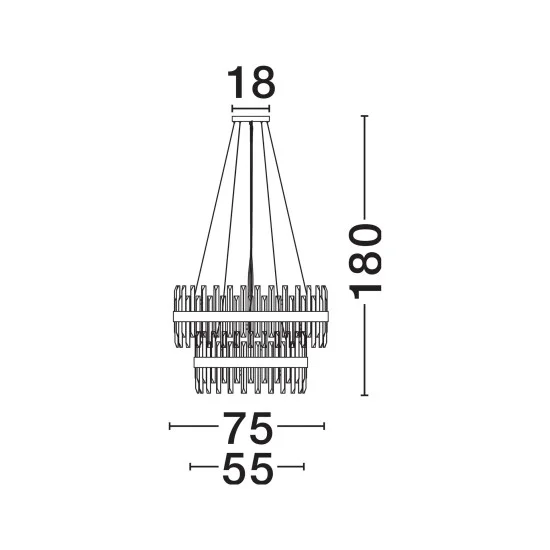 Rippvalgusti Crown 9695120 - Valgustus Luminance'ilt