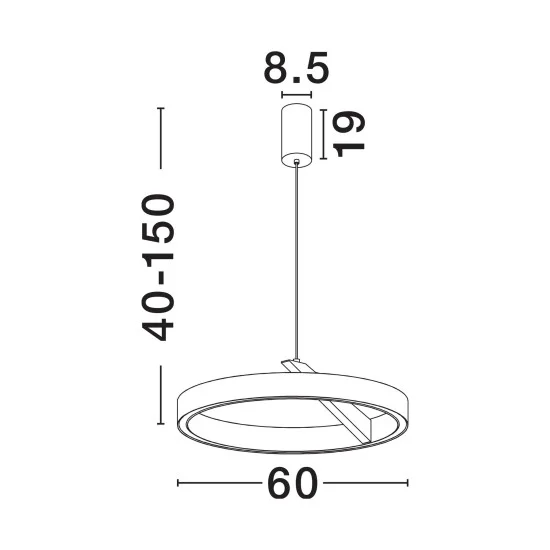 Rippvalgusti Adaliz 9695126 - Valgustus Luminance'ilt