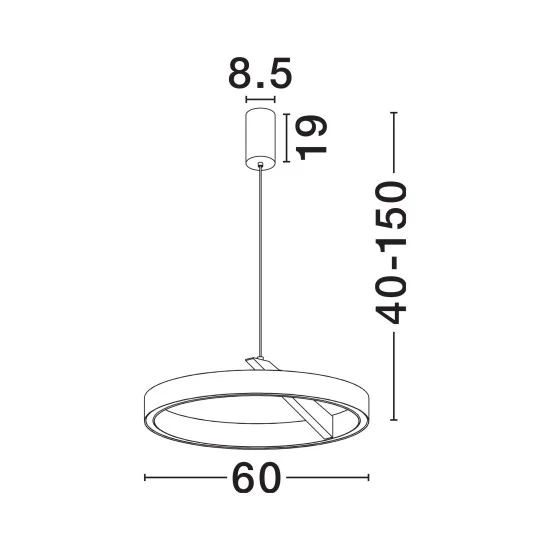 Rippvalgusti Adaliz 9695127 - Valgustus Luminance'ilt